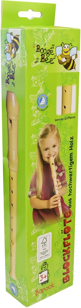 Boogie Bee Blockflöte Holz Barock 32 cm