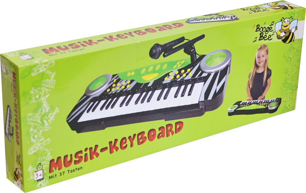 Boogie Bee Elektronisches Keyboard mit Mikrofon Länge 68 cm