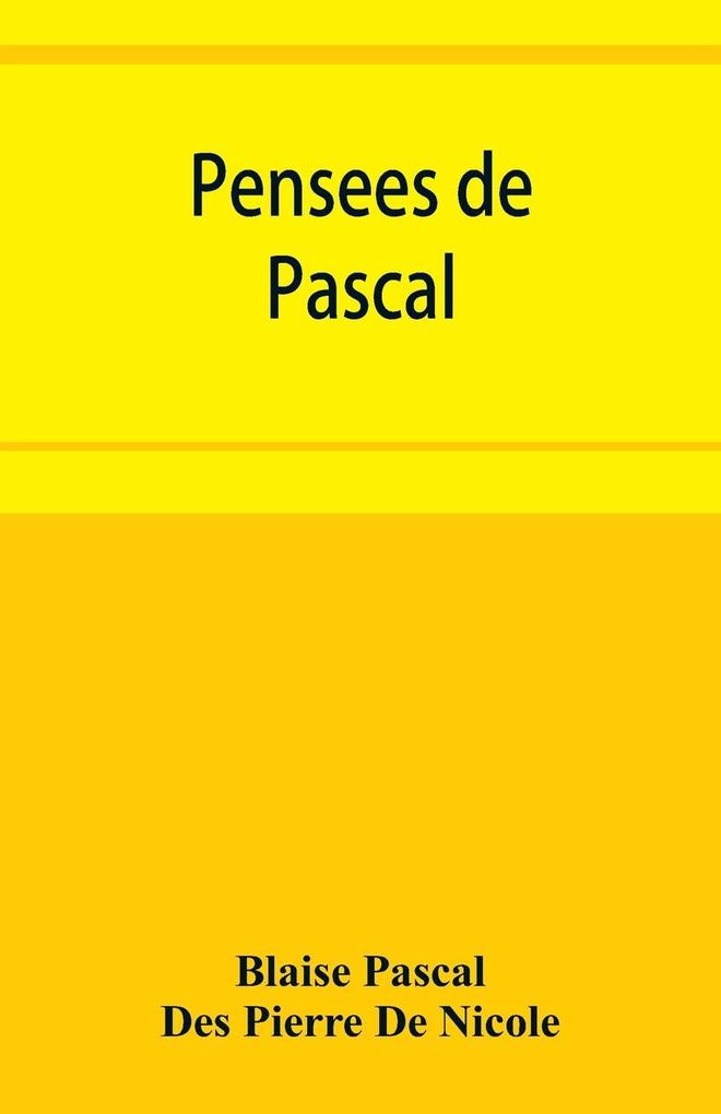 Pensees de Pascal