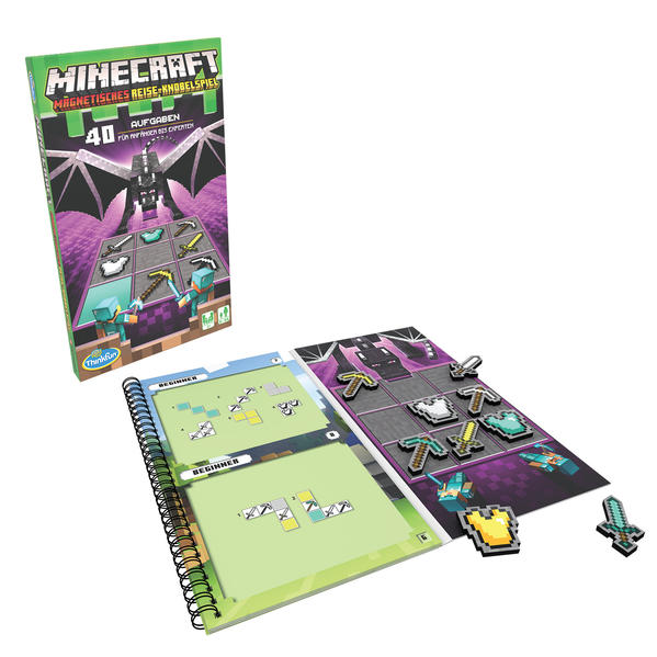 Image of ThinkFun - 76402 - Minecraft - Das magnetische Reisespiel. Perfekt für die Reise und als Geschenk! Ein Logikspiel nicht nur für Minecraft-Fans