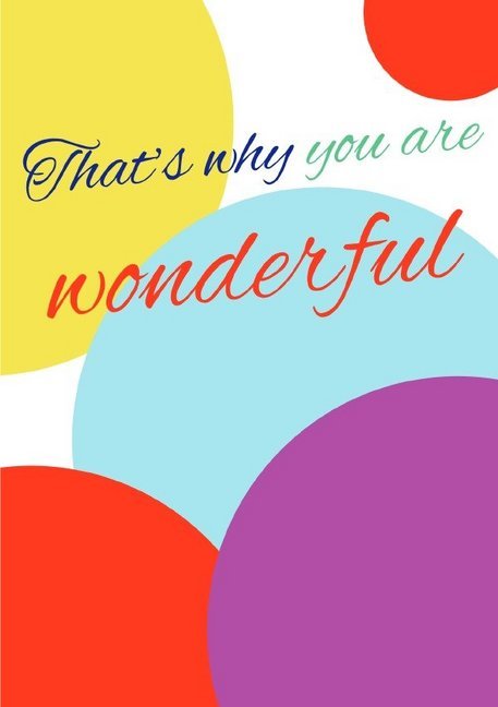Image of That's why you are wonderful - Journal notebook / gift book with numbered pages and table of conten