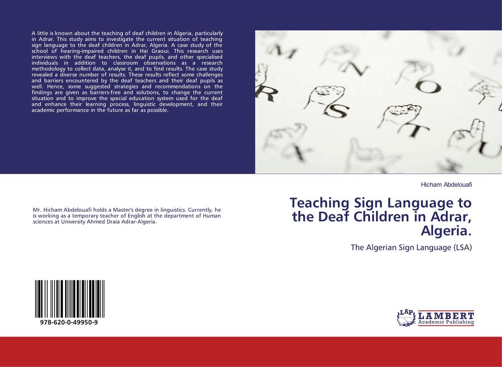 Teaching Sign Language to the Deaf Children in Adrar Algeria.