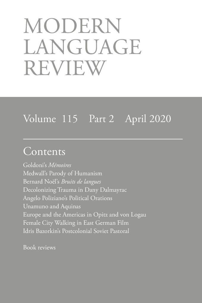 Modern Language Review (115