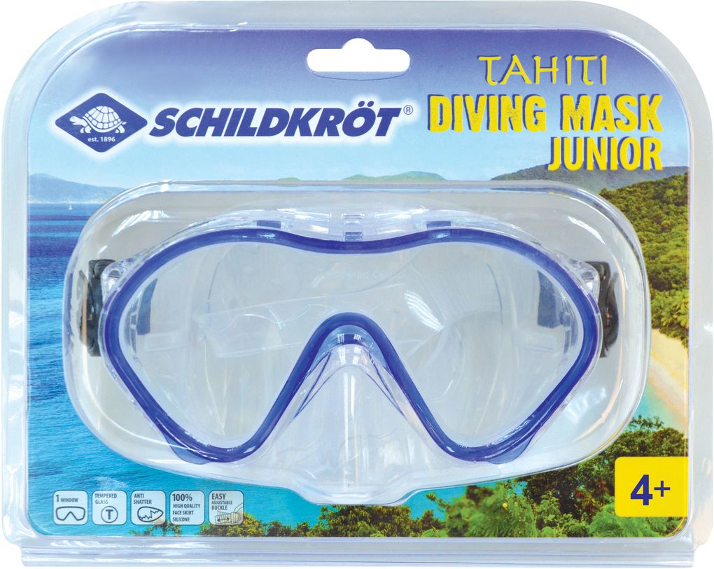 SCHILDKRÖT Junior Tauchmaske Tahiti, dunkelblau großes Sichtfeld, Silikon-Maskenkörper und -Kopfband, - 1 Stück (940042) - Image 5