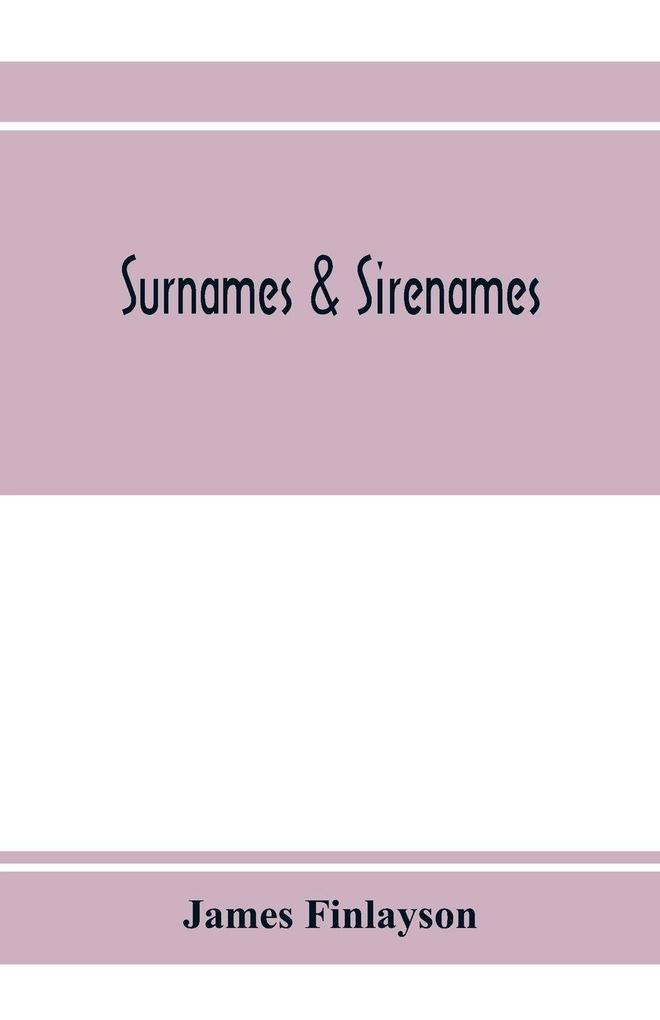 Surnames & sirenames