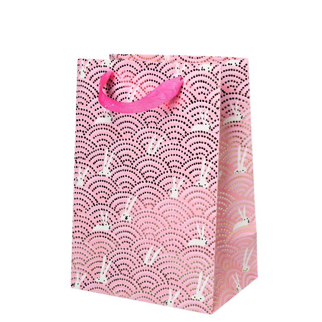 Geschenktüte Ostern Hasen Im Feld Rosa M FSC Mix