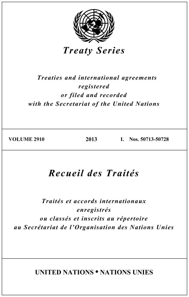 Treaty Series 2910/Recueil des Traités 2910