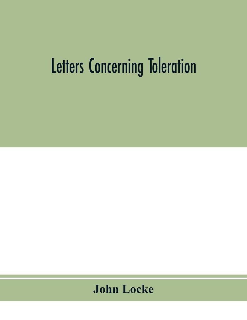 Letters concerning toleration