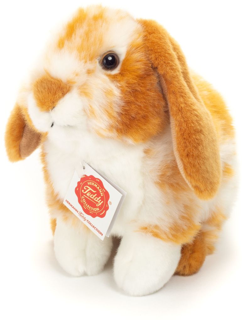 Teddy-Hermann - Hase sitzend hellbraun/weiß gescheckt 20 cm