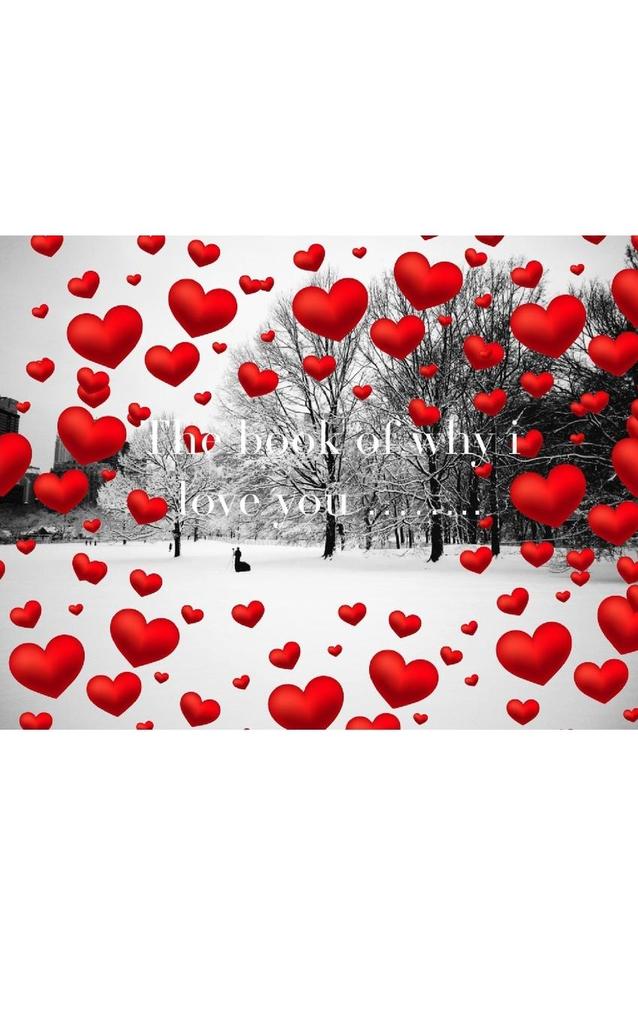 Valentine‘s winter wonderland red hearts creative blank book why  you