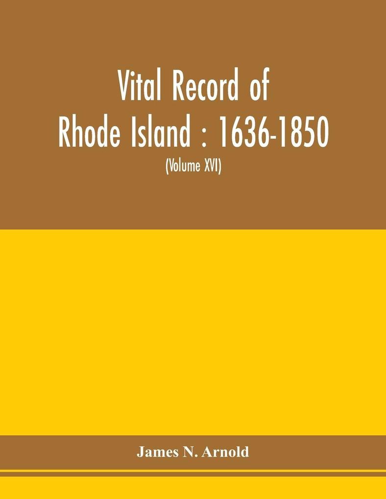 Vital record of Rhode Island