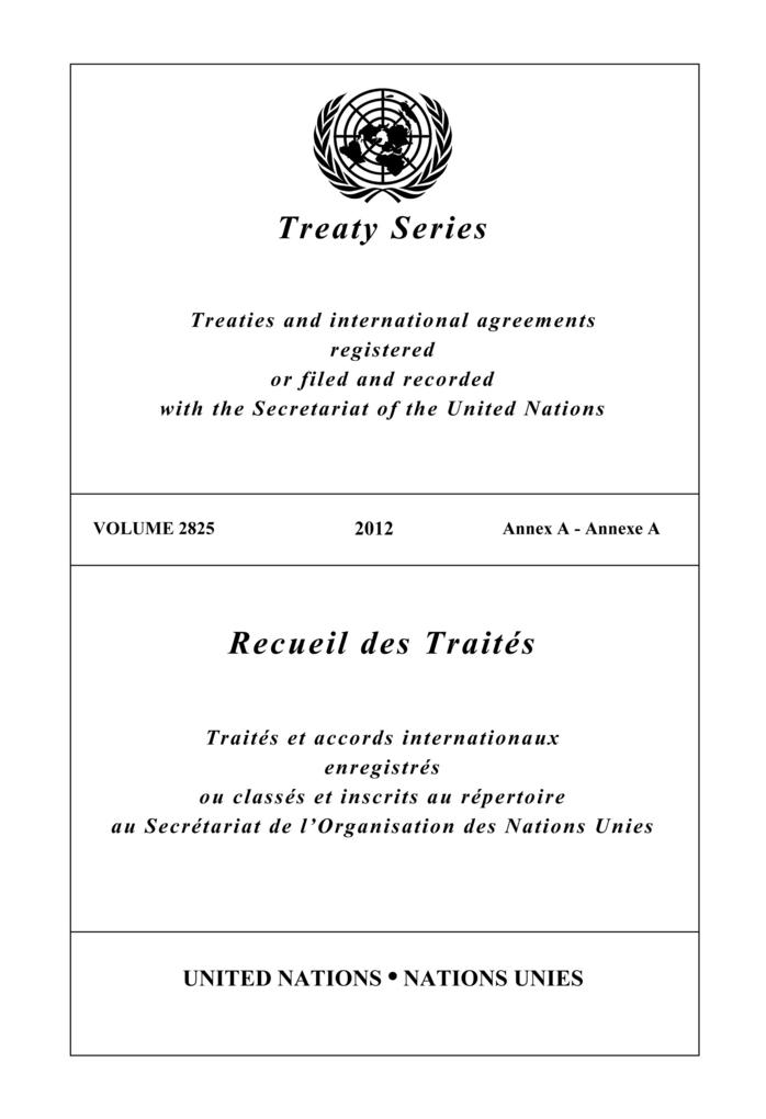Treaty Series 2825/Recueil des Traités 2825
