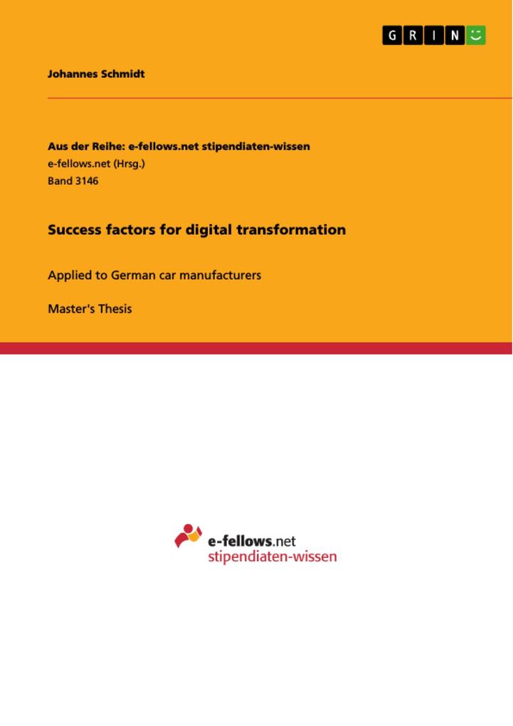 Success factors for digital transformation