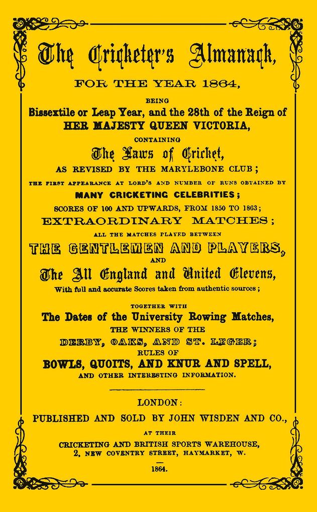 Wisden Cricketers‘ Almanack 1864
