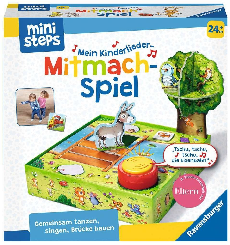 Ravensburger ministeps 4172 Mein Kinderlieder-Mitmachspiel Lustiges Bewegungspiel mit 12 beliebten Kinderliedern Spielzeug ab 2 Jahre