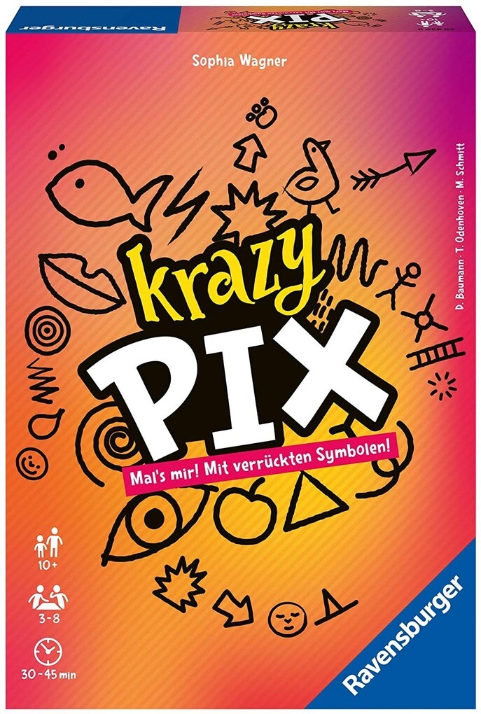 Ravensburger 26836 - Krazy Pix - Gesellschaftsspiel für die ganze Familie Spiel für Erwachsene und Kinder ab 10 Jahren Partyspiel für 3-8 Spieler - mit 240 Spielkarten