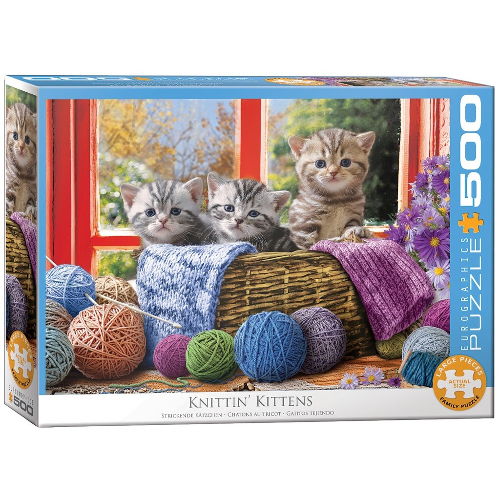 Strickende Kätzchen