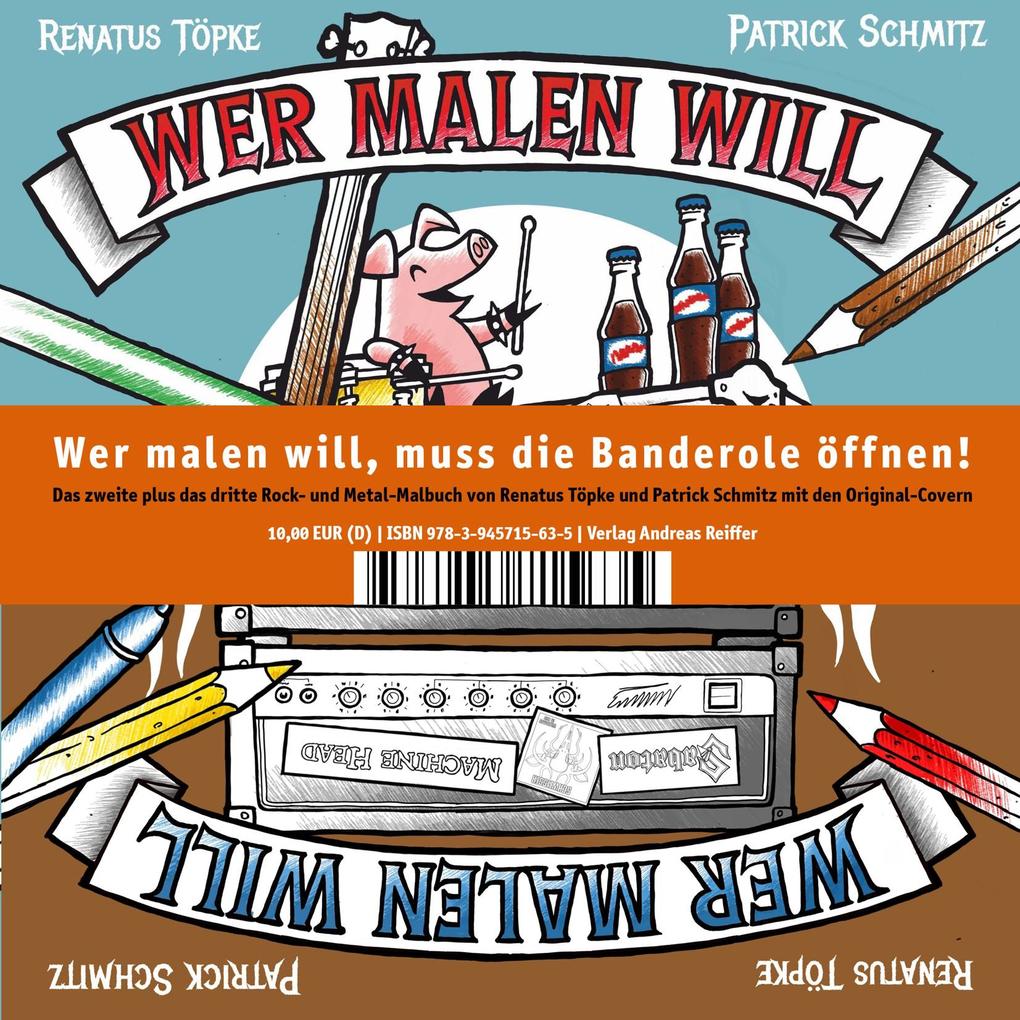 Wer malen will muss die Banderole öffnen! 2 Bände