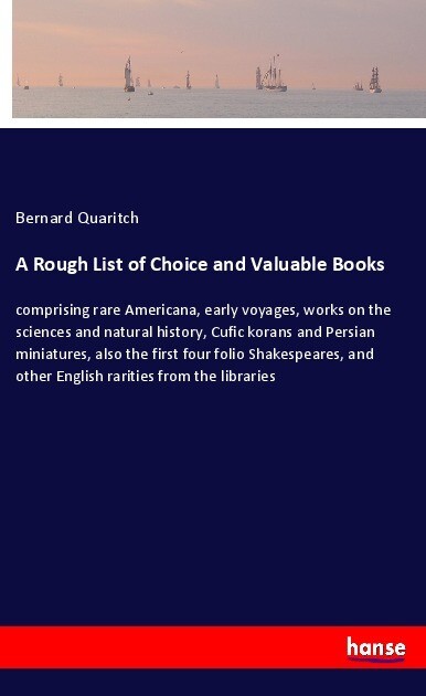 A Rough List of Choice and Valuable Books