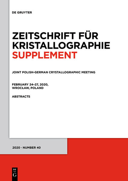 Joint Polish-German Crystallographic Meeting February 24-27 2020 Wrocaw Poland