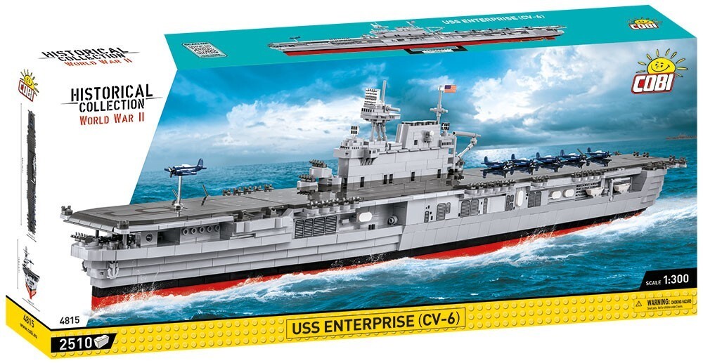 Image of COBI 4815 - Historical Collection USS Enterprise CV-6 Flugzeugträger WWII 2510 Bauteile