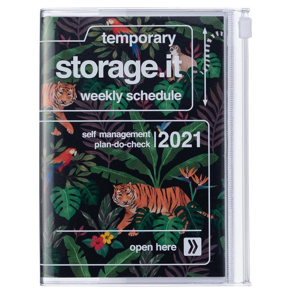 Mark S 2020 2021 Taschenkalender A6 Vertikal Storage It Jungle Black Kalender