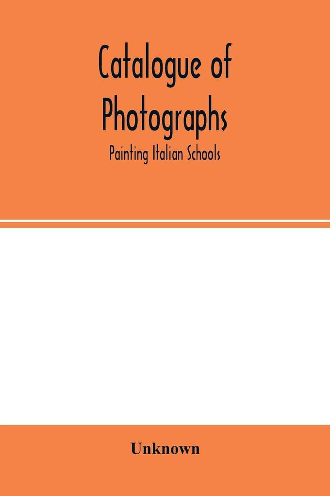 Catalogue of photographs