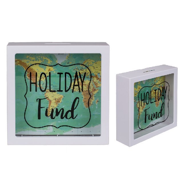 Spardose Holiday Weltkarten-Design