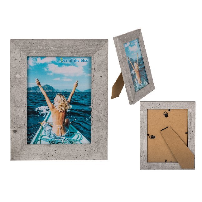 Holz-Bilderrahmen Zement-Optik 13 x 18 cm