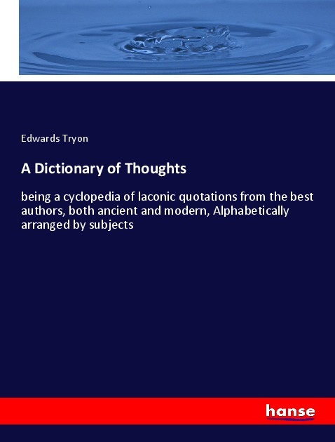 A Dictionary of Thoughts