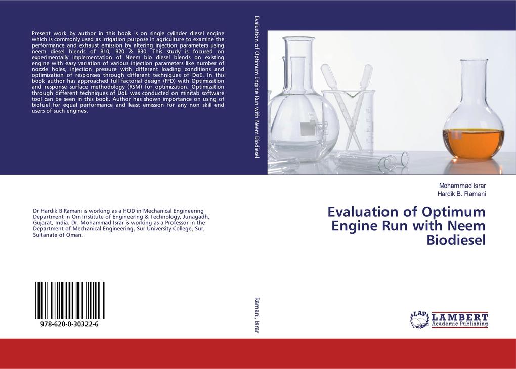 Evaluation of Optimum Engine Run with Neem Biodiesel