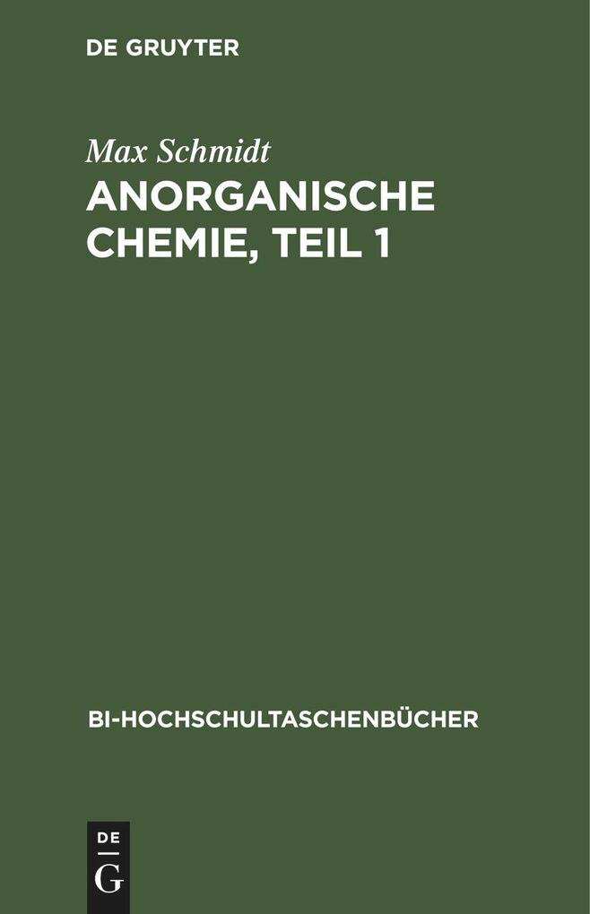 Anorganische Chemie Teil 1