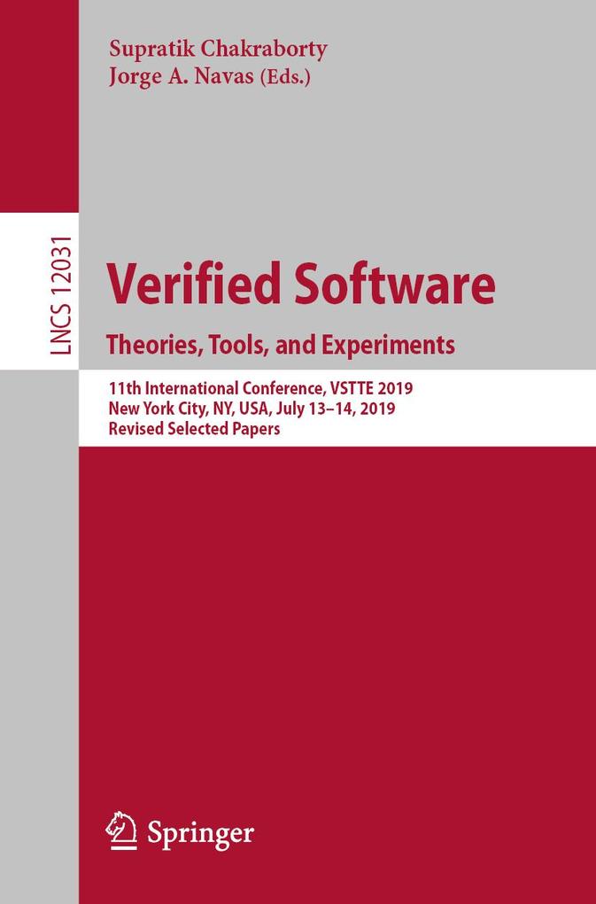 Verified Software. Theories Tools and Experiments