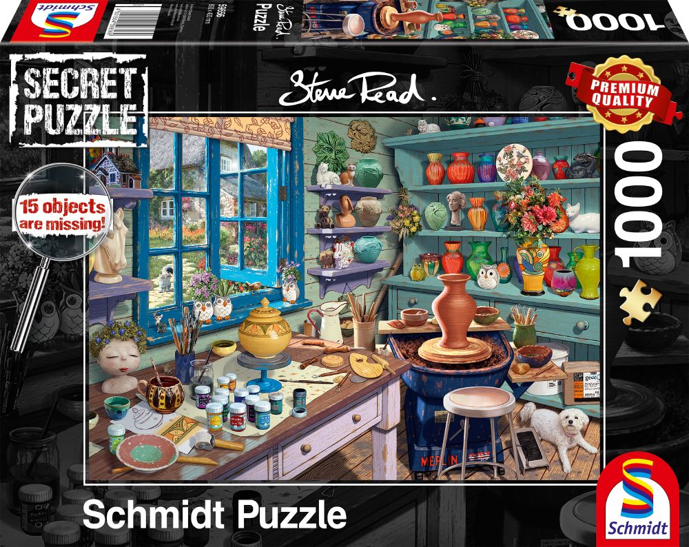 Image of Schmidt 59656 - Steve Read, Künstler-Atelier, Secret-Puzzle, 1000 Teile