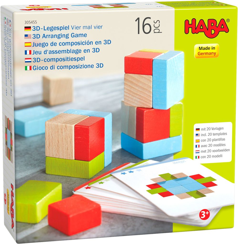 Image of HABA - 3D Legespiel Vier mal Vier