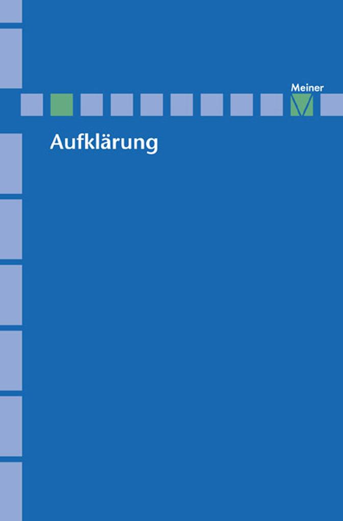 Aufklärung Band 2/2: Aufklärung als Prozess