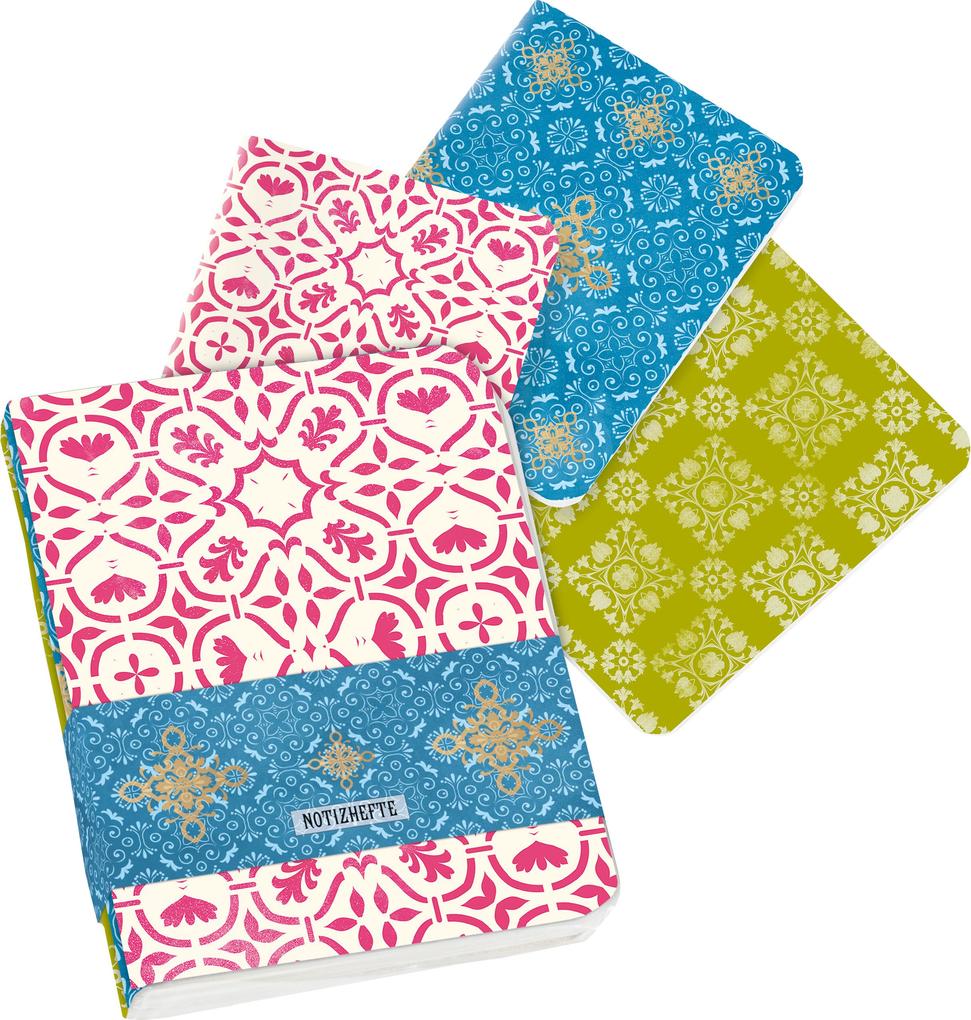 Der Zauber Indiens Mini-Notizhefte Motiv Rosa Kaleidoskop