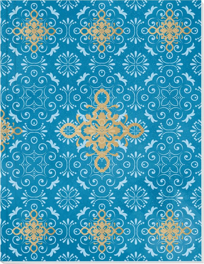 Der Zauber Indiens Großes Notizheft (A5) Motiv Blaues Ornament