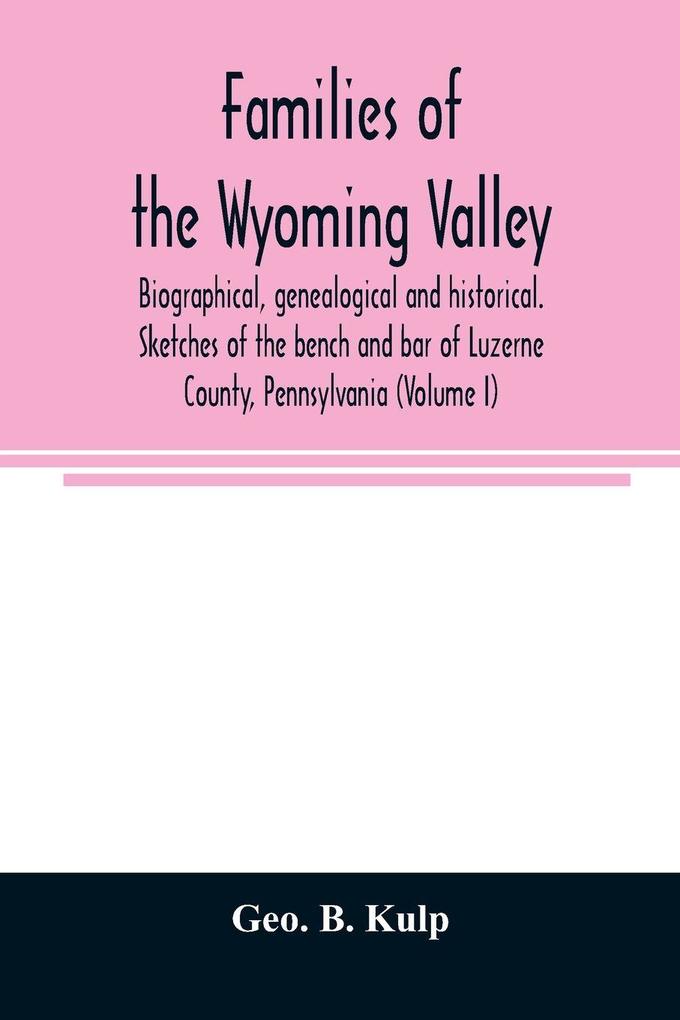 Families of the Wyoming Valley