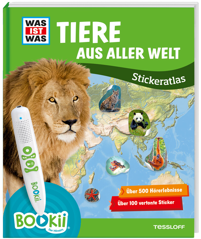 Image of BOOKii® WAS IST WAS Stickeratlas Tiere aus aller Welt