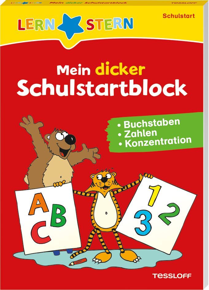 Image of LERNSTERN Mein dicker Schulstartblock. Buchstaben Zahlen Konzentration