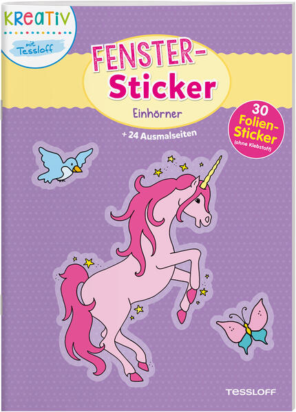 Image of Fenster-Sticker. Einhörner. Mit 30 Folienstickern