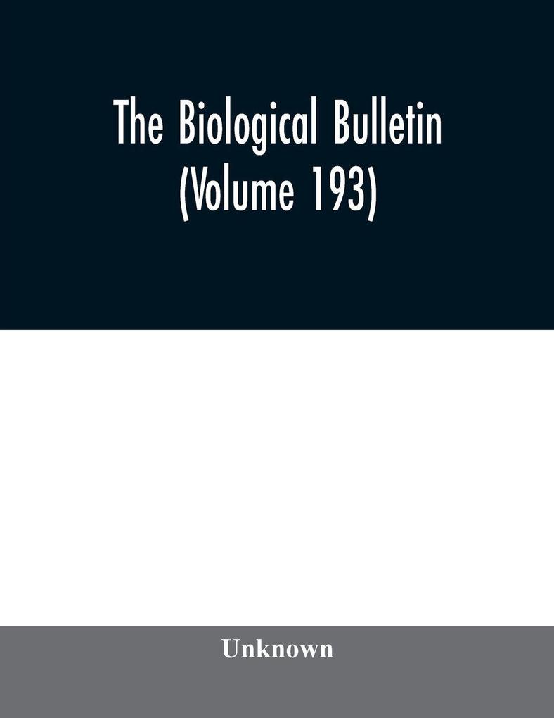 The Biological bulletin (Volume 193)