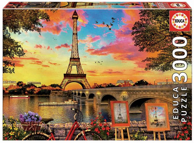 Image of Educa Puzzle. Sunset in Paris 3000 Teile