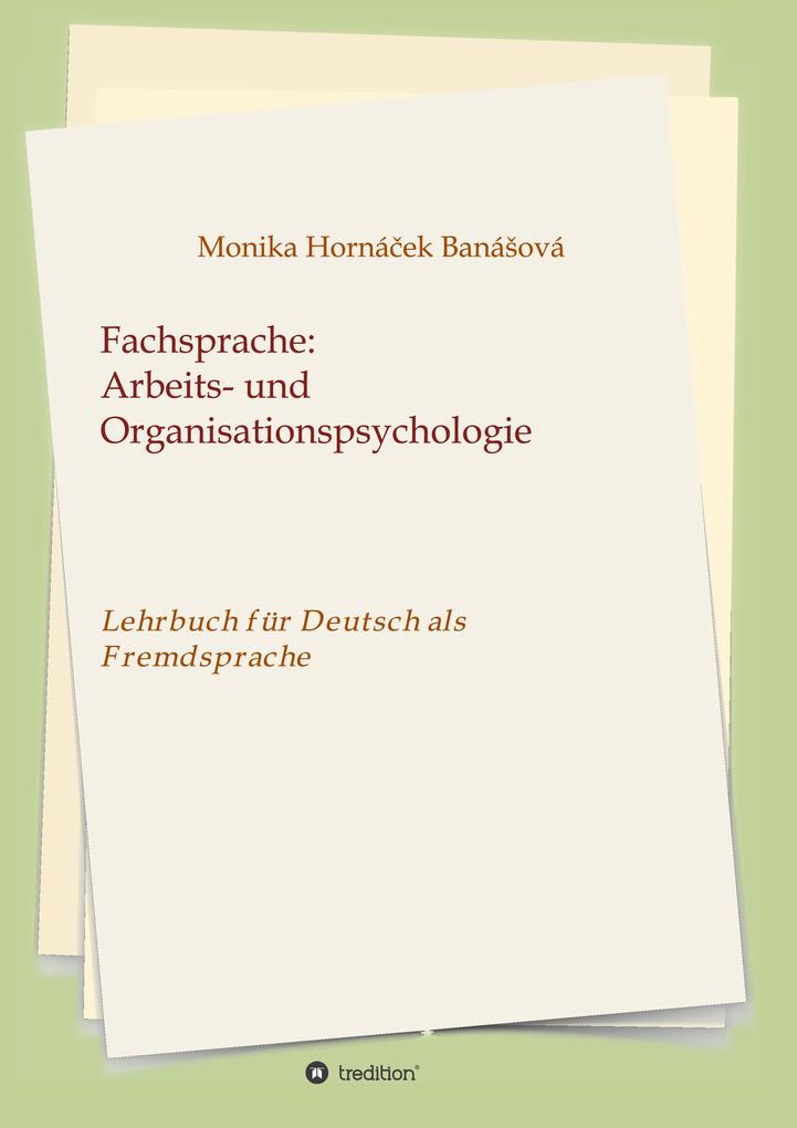 Fachsprache: Arbeits- und Organisationspsychologie
