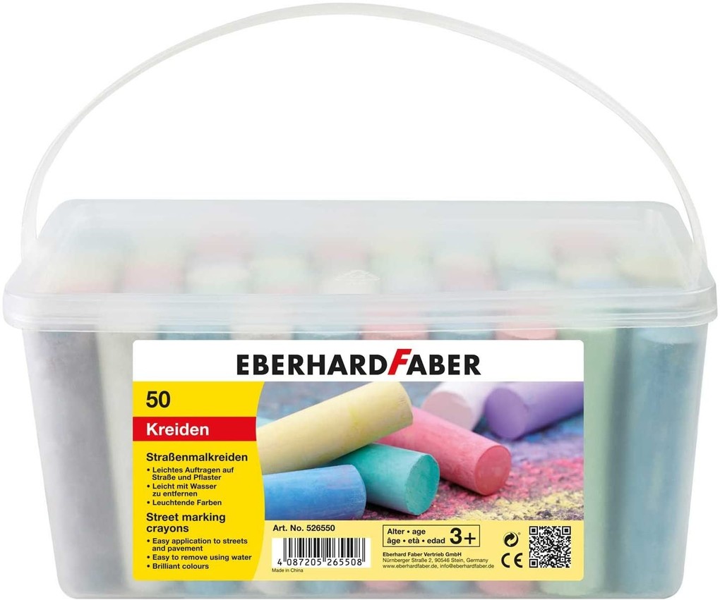 EBERHARD FABER Straßenmalkreide, 50er Kunststoffeimer