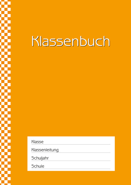 Klassenbuch 'Standard' Umschlagfarbe: orange