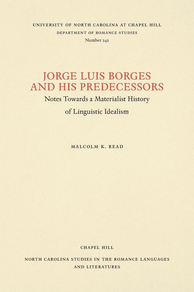 Jorge Luis Borges and His Predecessors