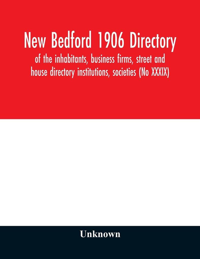New Bedford 1906 directory