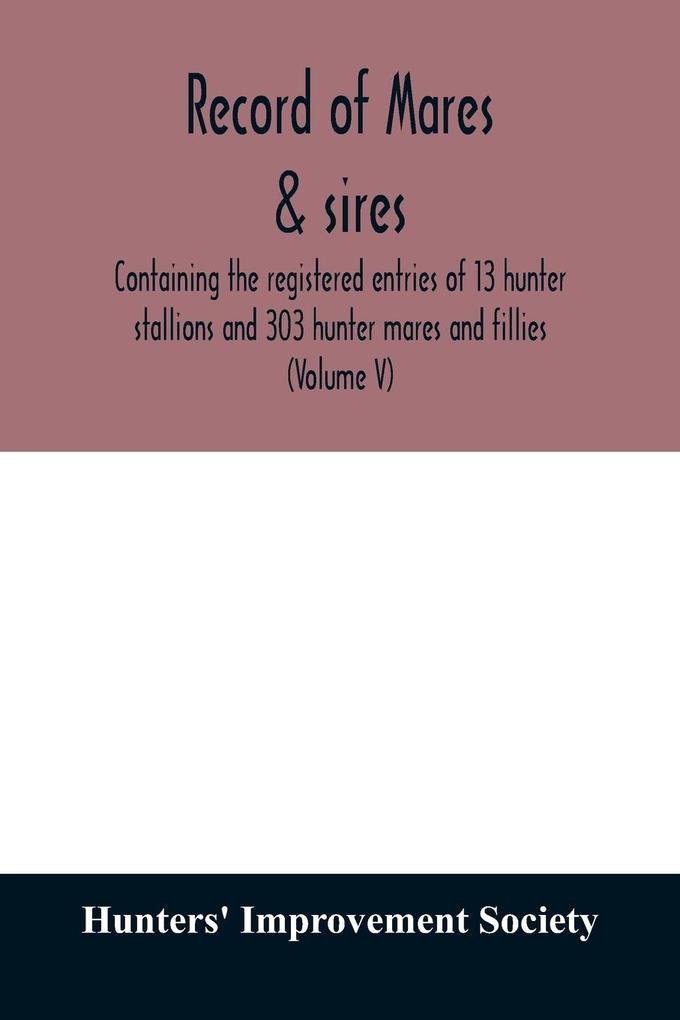 Record of mares & sires